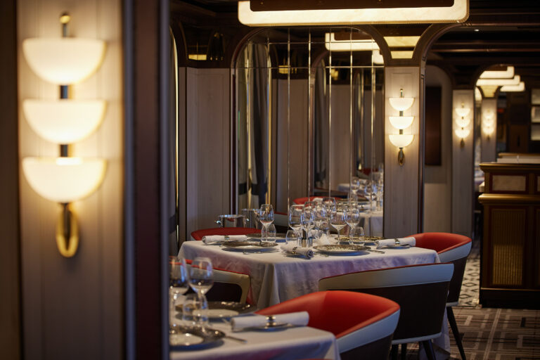 The spectacular Prime 7 restaurant abioard Seven Seas Grandeur