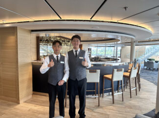 The all-Chinese staff are eager to please, speak English beautifully and clearly love their jobs on board the VIking Yi Dun.
