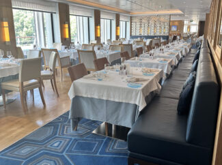 The Restaurant eatery offers western favourites to all on board- reservations not required.