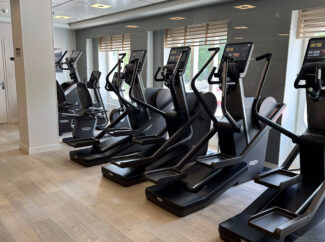 The extensive modern gym equipment offers great views while you burn all those cruise kilos off.